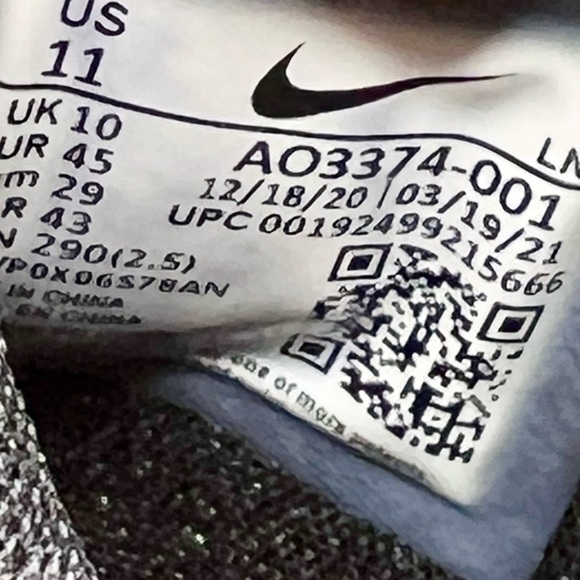 Nike Alpha Menace Elite 2 Men's Football Cleat in Black/Gray Size 11 - Picture 10 of 11